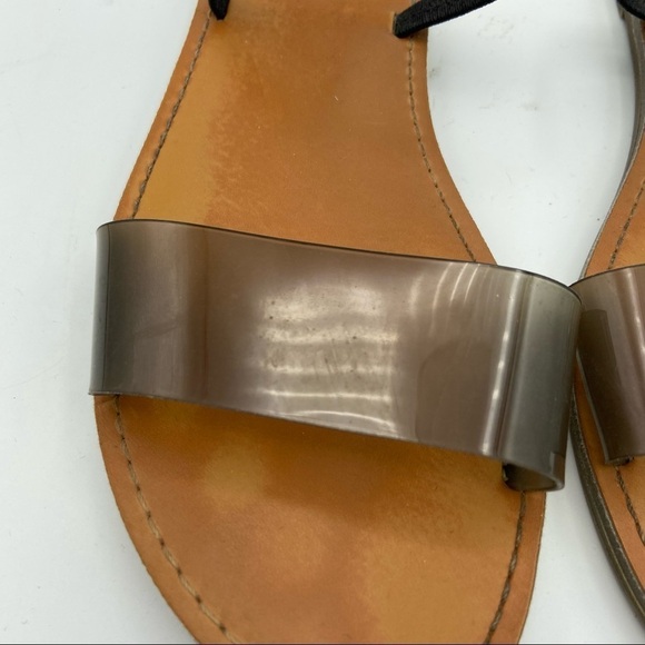 Steve Madden Dasha Sandals Slip On Elastic Strap Lucite Upper Sz 7.5M - Picture 4 of 10